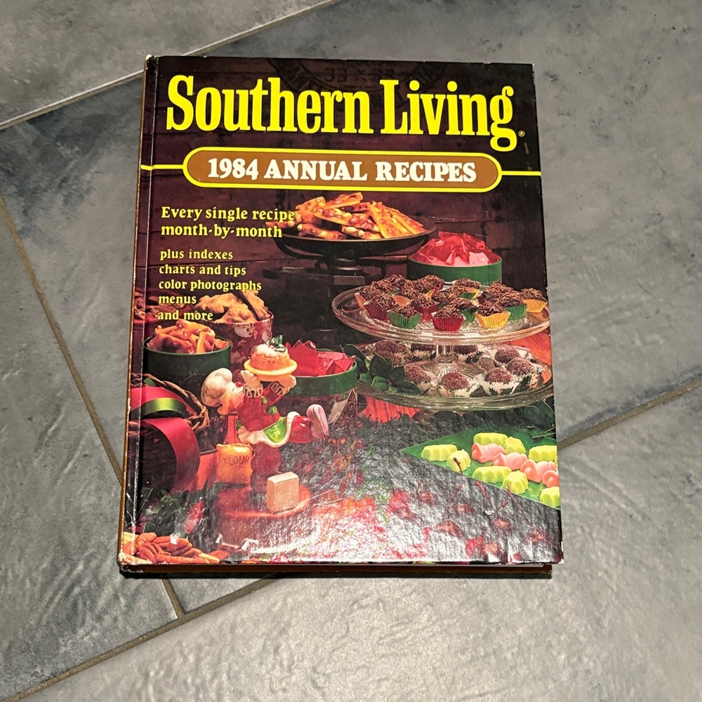 Southern Living 1984 Annual Recipes Cookbook - Vibrant Yellow and Red Cover